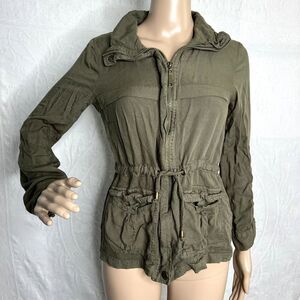 Army Green Utility Full Zip Jacket
